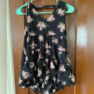 Black floral tank top from AMERICAN EAGLE OUTFITTERS